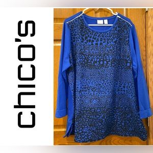 Zenergy by Chico’s Size 4 Gabby Printed Scroll Tunic